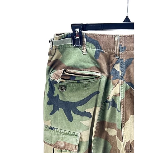 Vintage Military Camouflage Cargo Pants M Reg Adjustable Waist Cotton Outdoor - Picture 14 of 15